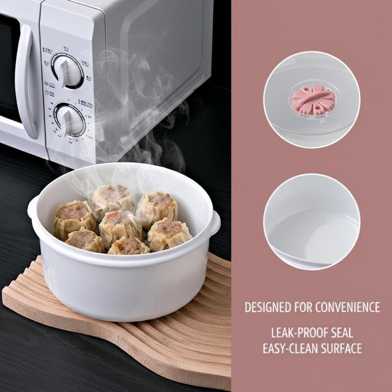 Bao Steamer Bamboo - Pojemnik do gotowania ryżu w mikrofalówce